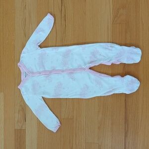 Burt's Bees Baby Pink White Pajama